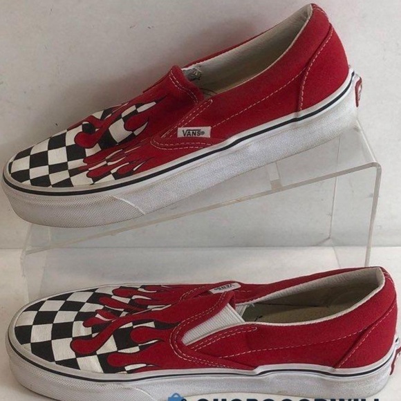 Vans Other - NWOT Vans Checkerboard w/Red Blood Drips Slip-On Sneakers. Sizes~ M5, W6.5